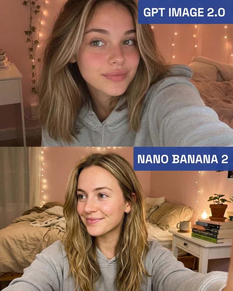 GPT Image 2 与 Nano Banana 2 对比示意图